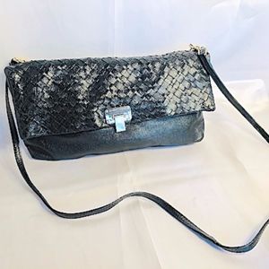 Elliott Lucca Black Leather Shoulder Bag